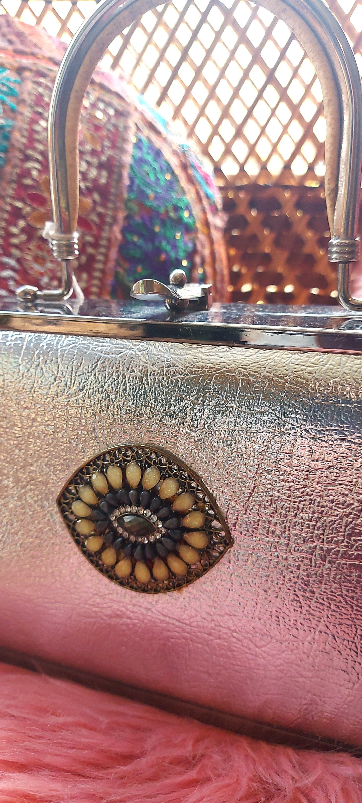 Rare 1950's Bejewelled Box Bag by Lou Taylor