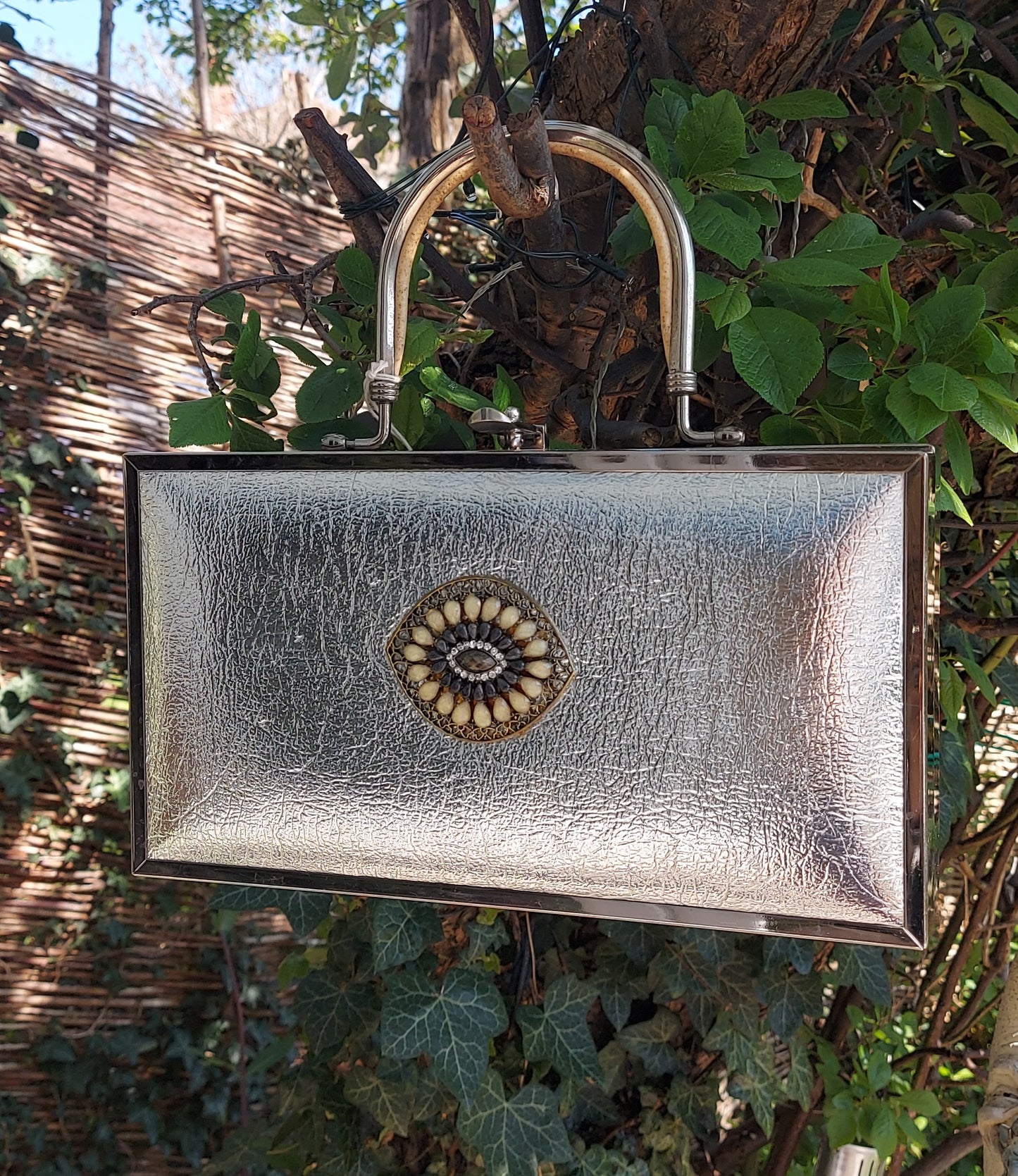 Rare 1950's Bejewelled Box Bag by Lou Taylor