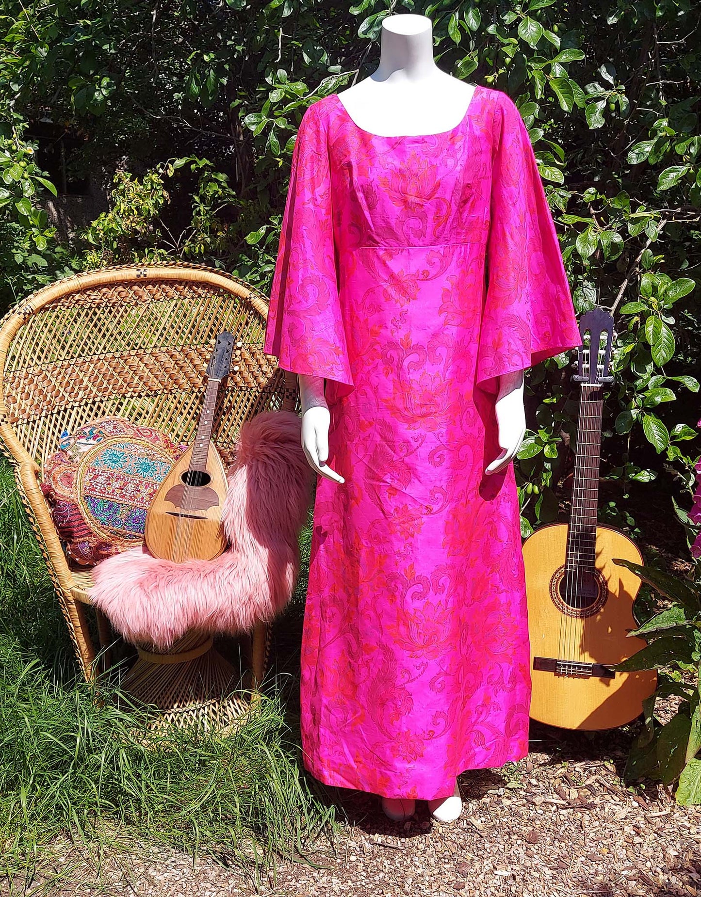 1970's Day Dreamer Maxi Dress with wizard sleeves