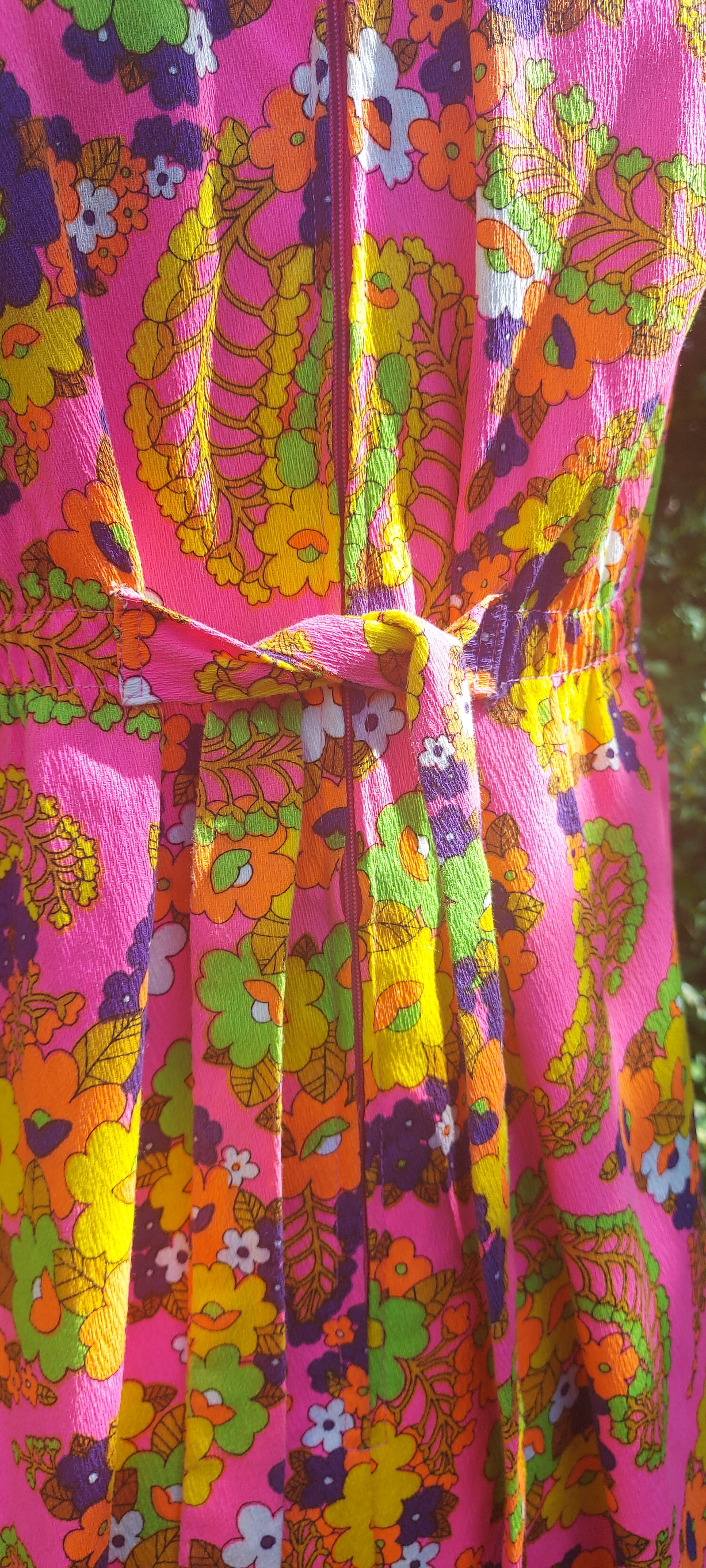 Vintage 1970s vivid psychedelic store dress