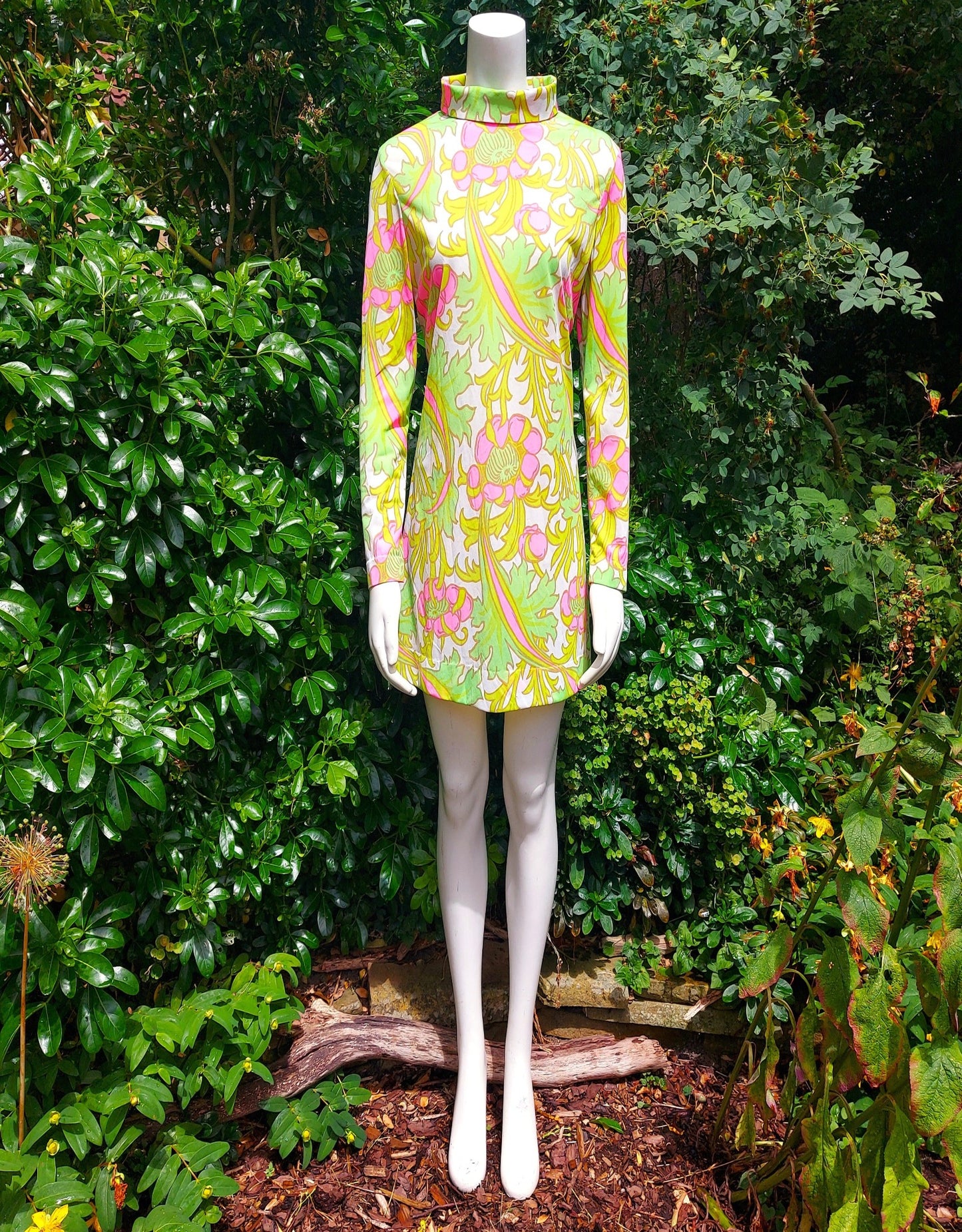 1960's Liberty of London psychedelic print Midi dress by Colin Glascoe